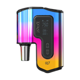 Lookah Q7 Mini Enail Dab Kit in rainbow finish with digital display, side view