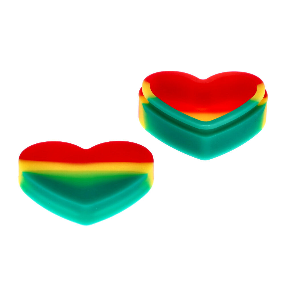Heart-Shaped Silicone Container by Valiant Distribution, portable and closable design for concentrates storage