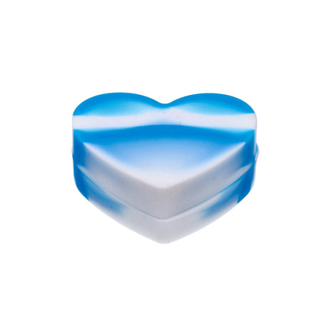 Valiant Distribution Love Jar - Heart-Shaped Blue and White Silicone Container for Concentrates
