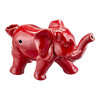 Lucky Elephant Ceramic Pipe in Red, 7" Spoon Design for Dry Herbs, Side View