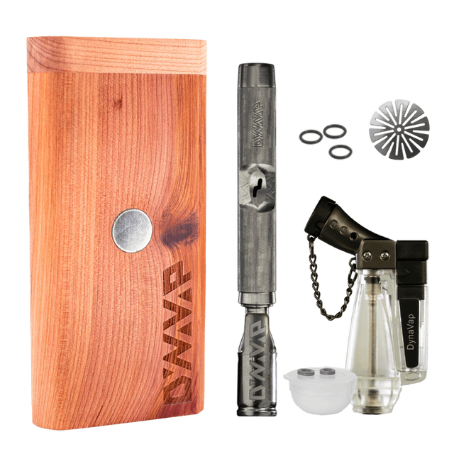 DynaVap M 7 Starter Pack with Stainless Steel Vaporizer, Wood Storage Box, and Accessories