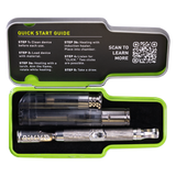 DynaVap The M 7 XL vaporizer bird's eye view on a transparent background, showing the device laid flat.
