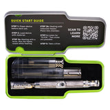 DynaVap The M 7 XL vaporizer photographed from a bird's eye view, laid flat end to end on a surface.