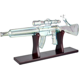 Machine Gun Glass Water Pipe | 23.75" | 14mm F | Colors Vary