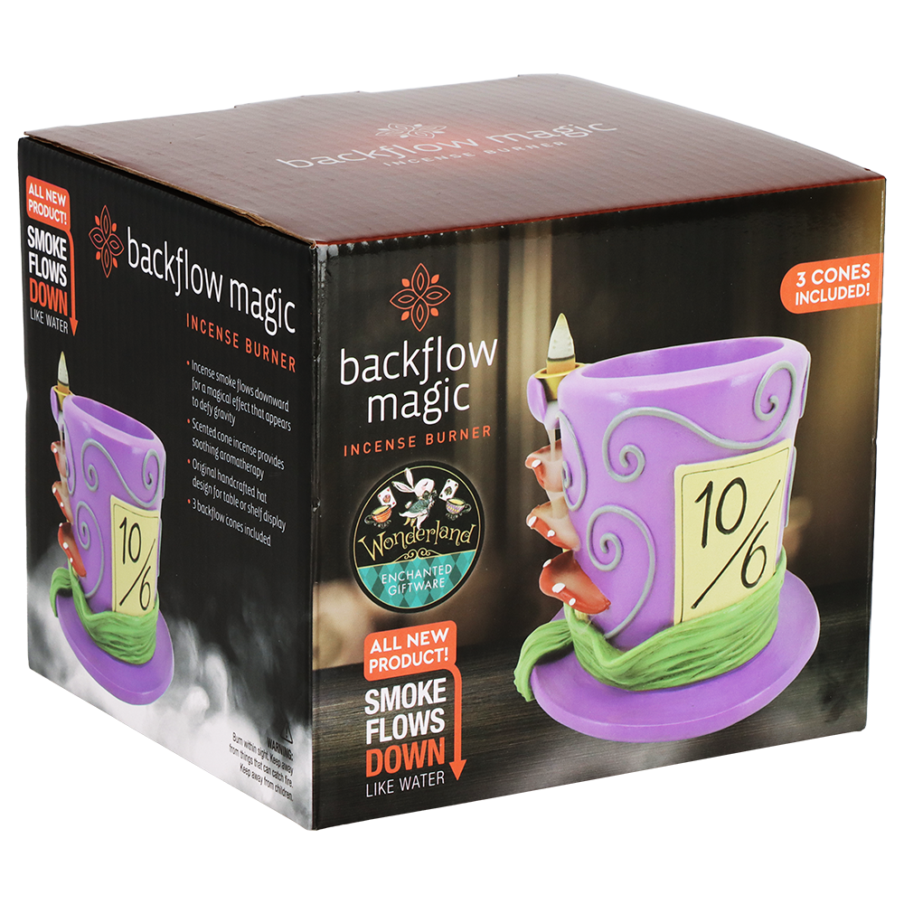 Mad Hatter Shroom Waterfall Backflow Incense Burner | 4.75" x 5"