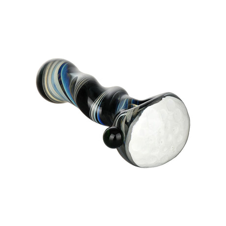 Mad Magic Spoon Pipe, Borosilicate Glass with Unique Swirl Design, Side View