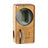 Magic Flight Launch Box Vaporizer in Cherry Wood, Front View with Glass Window and Metal Rod