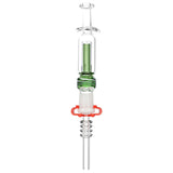 Magic Maker Bubbler Dab Straw, 7.5" with Showerhead Percolator, Front View on White Background