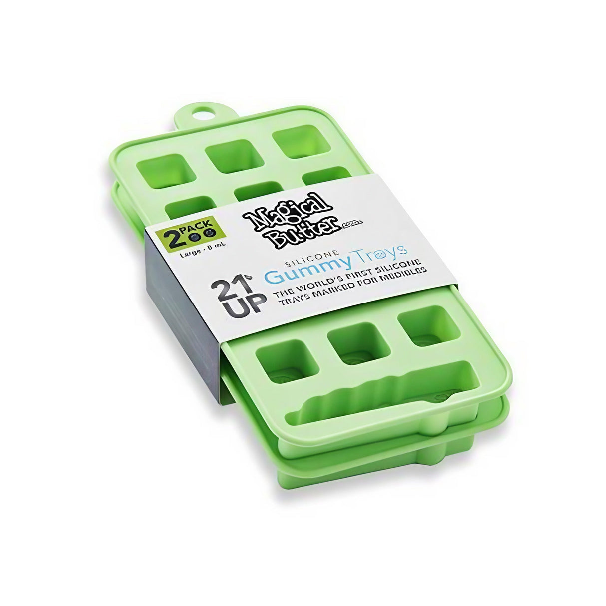Magical Butter 21UP 2mL Silicone Gummy Trays 2-Pack, easy-release for DIY edibles