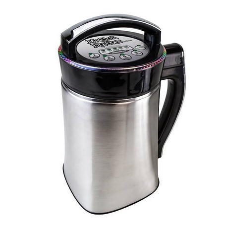 Magical Butter machine front view, stainless steel with black lid, for easy home herb infusions