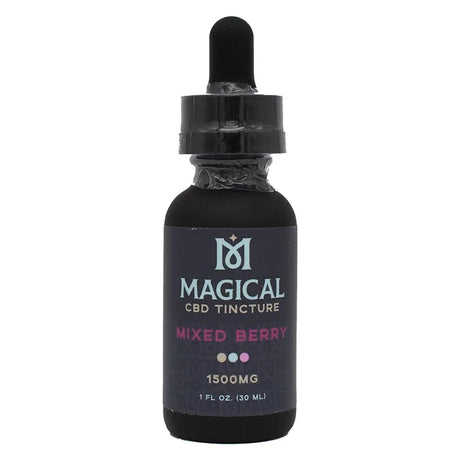 Magical CBD Tincture 1500mg in Mixed Berry Flavor - Front View on White Background