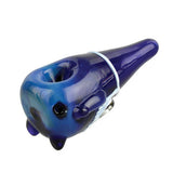 Magical Gnome Hand Pipe - 4" Borosilicate Glass in Assorted Colors, Side View