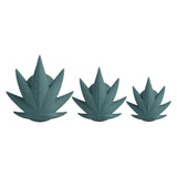 Maia Novelties 420 Series Silicone Anal Trainers shaped like cannabis leaves, 3-pack, front view
