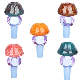 Assorted Majestic Honeycomb Herb Slides with 14mm Male Joint and Lavender Base