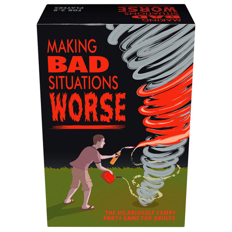 Making Bad Situations Worse Party Game Box Front View, Adult Humor Novelty Game