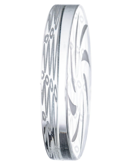 Clear Mandala Disk Carb Cap for Dab Rigs, 1.25" Heavy Wall Borosilicate Glass, Side View