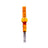Amber Maraca Glass Cooling Stem for DynaVap, front view on a seamless white background
