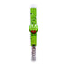 Green Maraca Glass Cooling Stem for DynaVap, front view on seamless white background