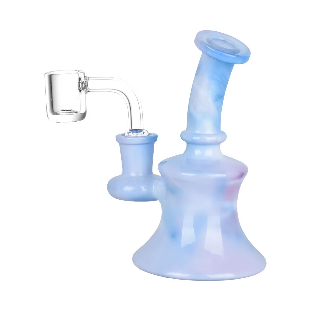 Marbled Tie Dye Mini Glass Dab Rig | 5" | 14mm F | Colors Vary