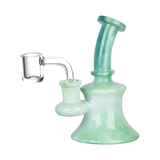 Marbled Tie Dye Mini Glass Dab Rig | 5" | 14mm F | Colors Vary