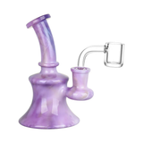 Marbled Tie Dye Mini Glass Dab Rig | 5" | 14mm F | Colors Vary