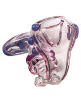 Valiant Distribution Maria Ring Sherlock Hand Pipe in Purple, Compact Glass Spoon Design, 4.5" Length