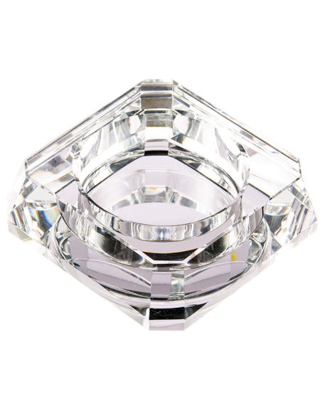 Marley Natural Crystal Ashtray, clear borosilicate glass with beaker design, ideal for dry herbs