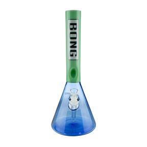 California Beaker Co. Massive 17" Sea Foam Beaker Base Bong for Dry Herbs, Front View