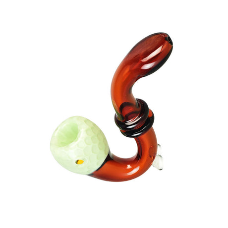 Matrix Mysteries Sherlock Pipe with intricate design, made from borosilicate glass, angled side view