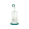 MAV Glass 12 Arms Sycamore Tree Perc 2.0 Bong in Aqua, Front View on White Background