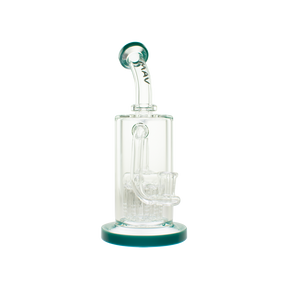 MAV Glass 12 Arms Sycamore Tree Perc 2.0 Bong in Aqua, Front View on White Background