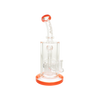 MAV Glass 12 Arms Sycamore Tree Perc 2.0 Bong in Orange, Front View on White Background