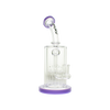 MAV Glass 12 Arms Sycamore Tree Perc 2.0 Bong in Purple, Front View on White Background