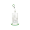 MAV Glass 9" Sycamore Tree Perc Bong in Sea Foam with 12-arm percolator, front view on white background