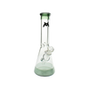MAV Glass 12" Accent Color Beaker Bong in Black with Clear Glass Downstem, Front View