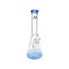 MAV Glass 12" Ink Blue Beaker Bong with 5mm thickness and 44mm diameter, front view on white background