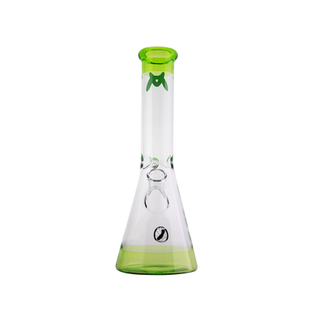 MAV Glass 12" Accent Color Beaker Bong with 5mm thickness and 44mm diameter, front view on white background
