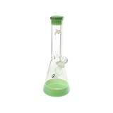 MAV Glass 12" Beaker Bong in Sea Foam with 5mm thickness and 14.5mm joint, front view on white background