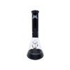 MAV Glass 12" Full Color Black Beaker Bong with 5mm Thickness and 18mm Bowl - Front View