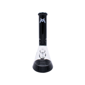 MAV Glass 12" Full Color Black Beaker Bong with 5mm Thickness and 18mm Bowl - Front View