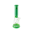 MAV Glass 12" Full Color Beaker Bong in Forest Green with Thick Glass - Front View