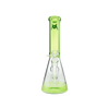 MAV Glass 12" Full Color Beaker Bong in Ooze, 5mm Thick with Deep Bowl - Front View