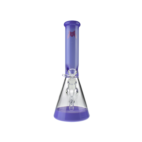 MAV Glass 12" Full Color Beaker Bong in Purple with 5mm Thickness and 18mm to 14mm Joint - Front View