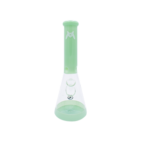 MAV Glass 12" Sea Foam Full Color Beaker Bong with 5mm Thickness Front View