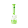 MAV Glass 12" Full Color Beaker Bong in Slime Green with 5mm Thickness and 14mm Bowl - Front View