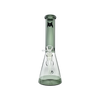 MAV Glass 12" Full Color Beaker Bong in Transparent Black with Thick 5mm Glass - Front View
