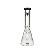 MAV Glass 12" Classic Beaker Bong with Black Accents and 9mm Thickness, Front View
