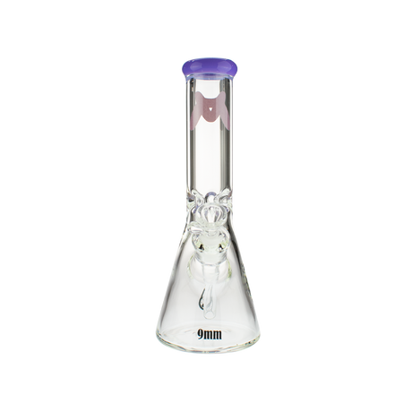 MAV Glass 12" Classic Beaker Bong with Purple Accents and Heavy Wall Thickness