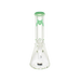 MAV Glass 12" Classic Beaker Bong with Sea Foam Color Accent and 9mm Thick Glass