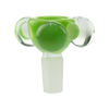 MAV Glass 14mm Bubbles Bowl in Slyme color, front view on white background, perfect for bongs and dab rigs.